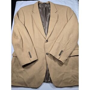 Vintage Botany‎ 500 Men's 48L Camel Hair Blazer Sport Coat Tan